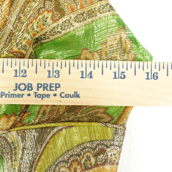 VTG J.Crew Top Womens SZ 6 Silk Gold Metallic Sleeveless Boho Y2K Feminine - Picture 7 of 11